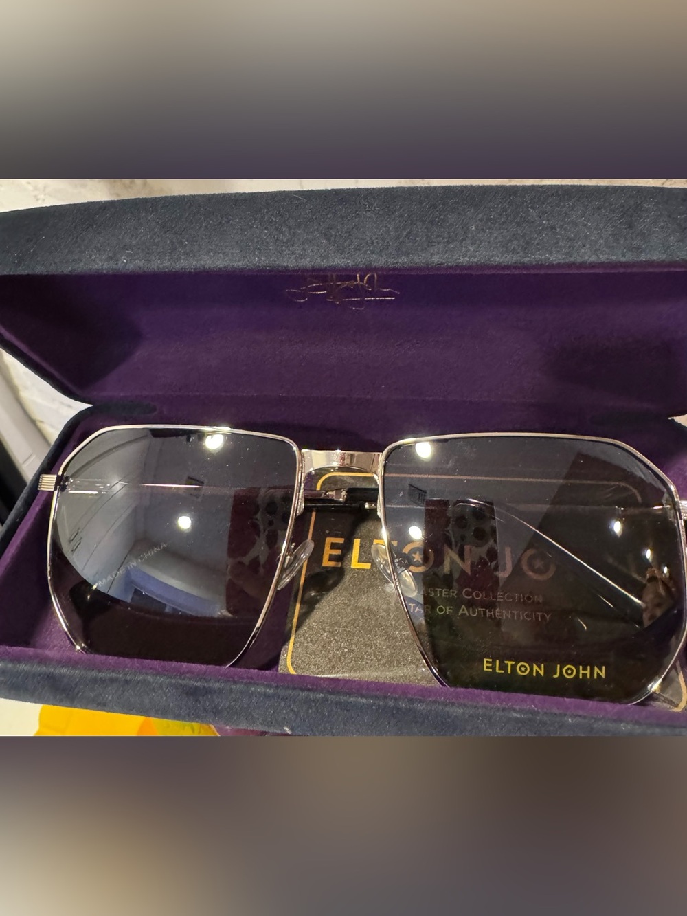 Elton John Signature Aviator Sunglasses NIB